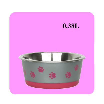 Classic Hybrid Non Slip Stainless Steel Bowl - Pink