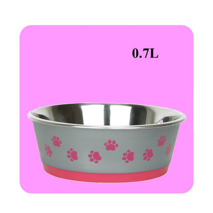 Classic Hybrid Non Slip Stainless Steel Bowl - Pink