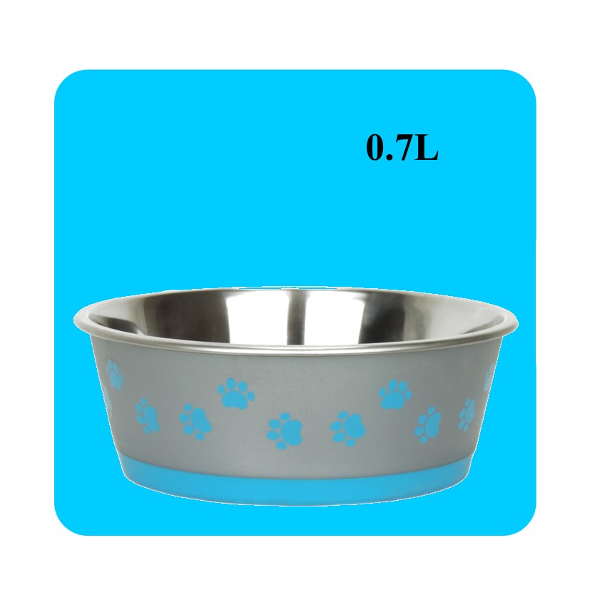 Classic Hybrid Non Slip Stainless Steel Bowl - Blue