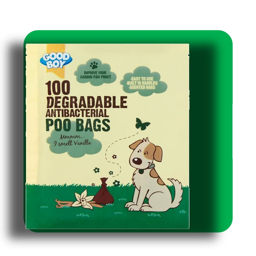 Good Boy Degradable Antibacterial Poo Bags 100 Pack