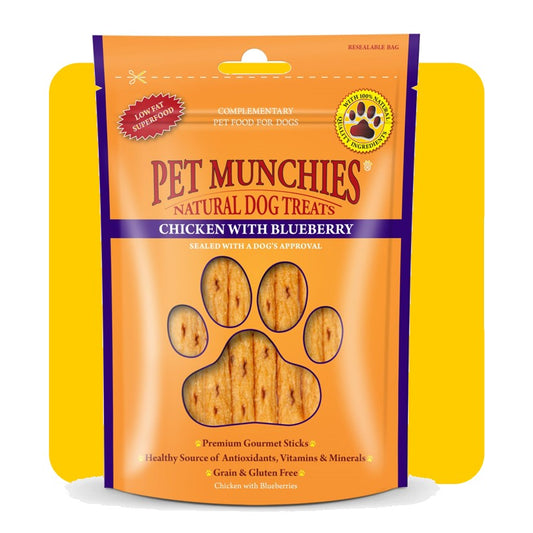 Pet Munchies Natural Chicken With Blueberry - 80g