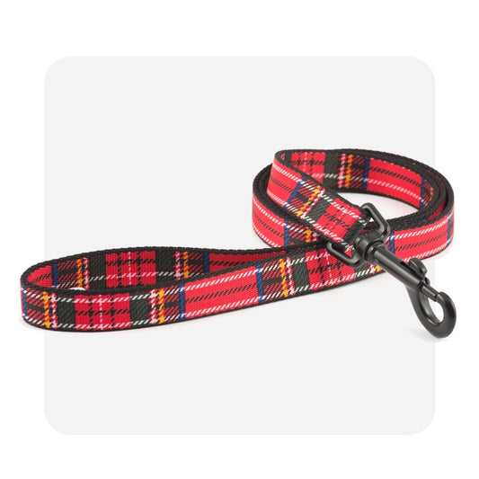 Ancol Lead Tartan Red