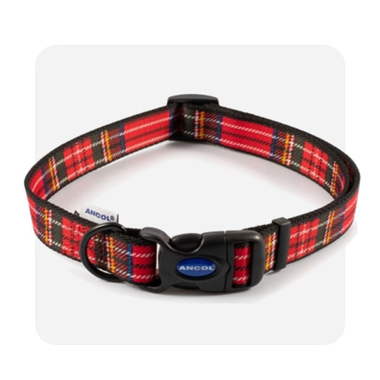 Ancol Collar Tartan Red