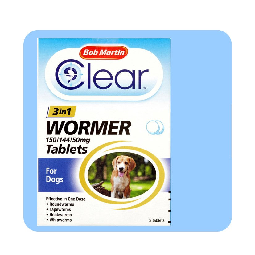 Bob Martin 3 in 1 Wormer - 2 Tablets