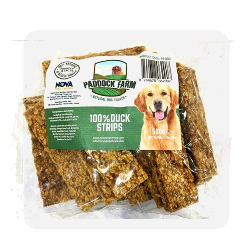 Paddock Farm 100% Duck Strips - 500g