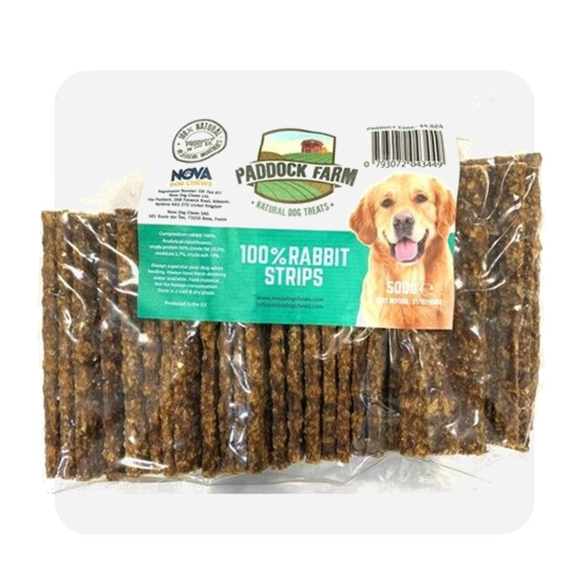 Paddock Farm 100% Rabbit Strips - 500g