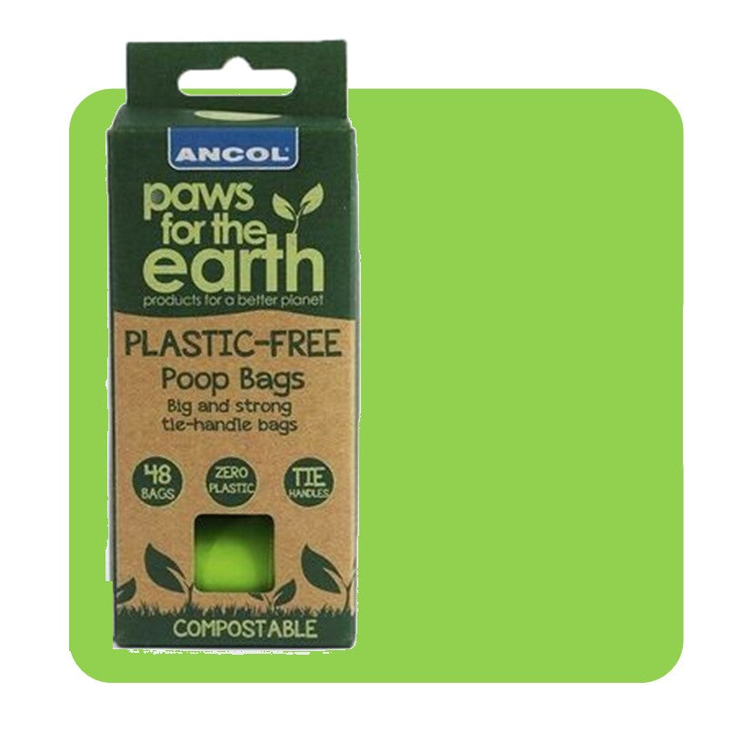 Ancol Paws For The Earth Plastic Free Poop Bags 48 Pack