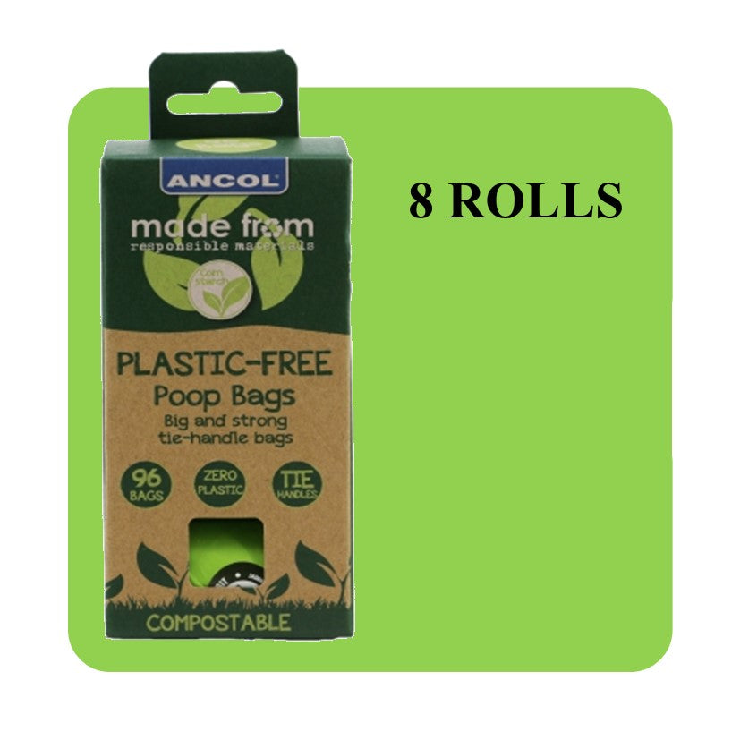 Ancol Paws For The Earth Plastic Free Poop Bags 96 Pack