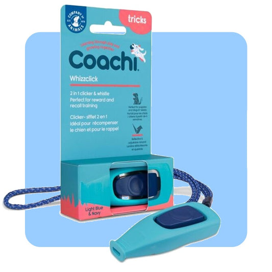 Coachi Whizzclick Training Clicker Dog Whistle Light Blue