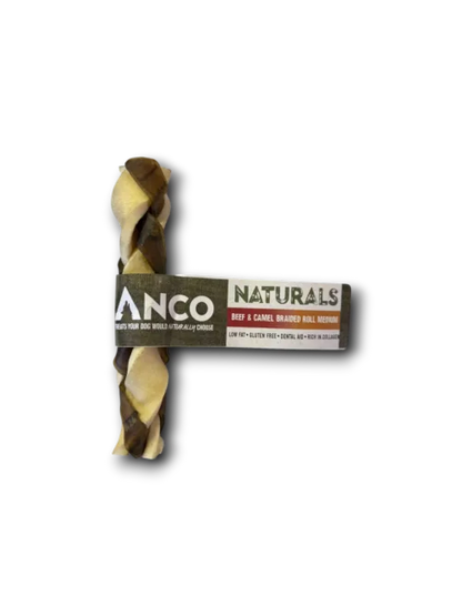 ANCO Natural Braids and Rolls - Beef, Camel, Chicken, Rabbit, Coconut, Honey, Mint & Turmeric