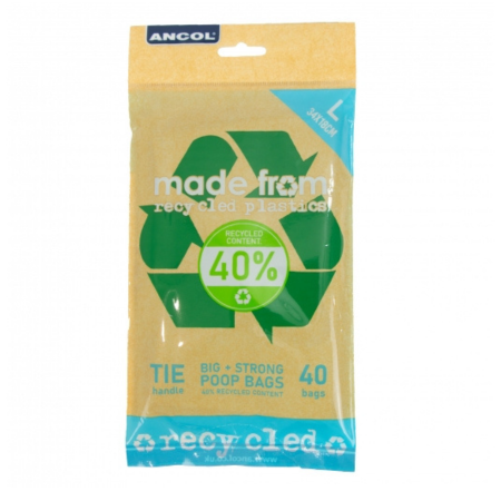 Ancol Made From Recycled Large Poo Bags - 40 Pack