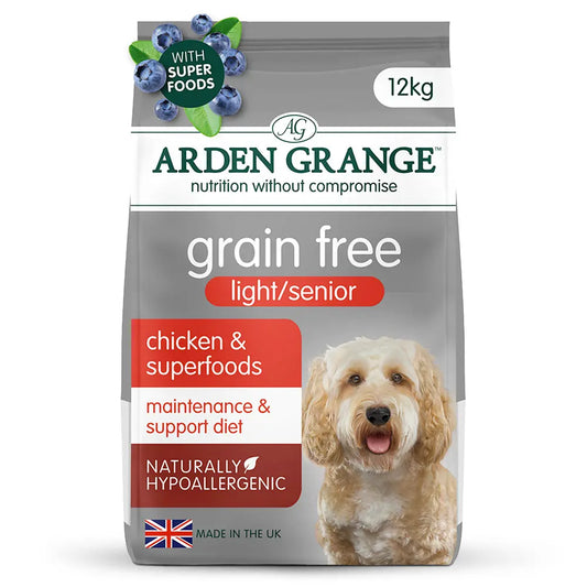 Arden Grange Grain Free Light/Senior Chicken & Superfoods 12kg