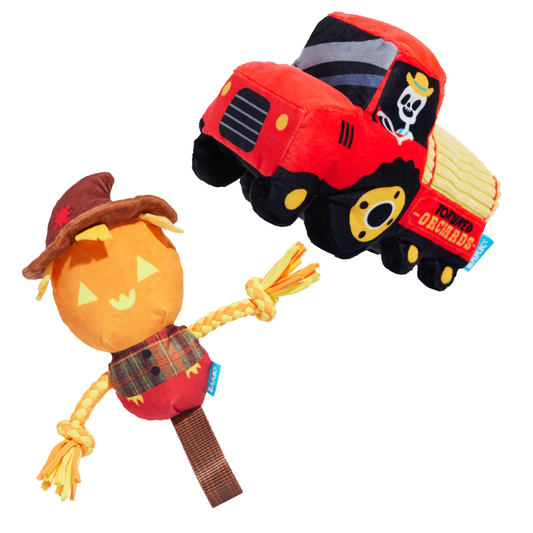 BARK Jack Crow Lantern & Oldest McDonald Dog Toys