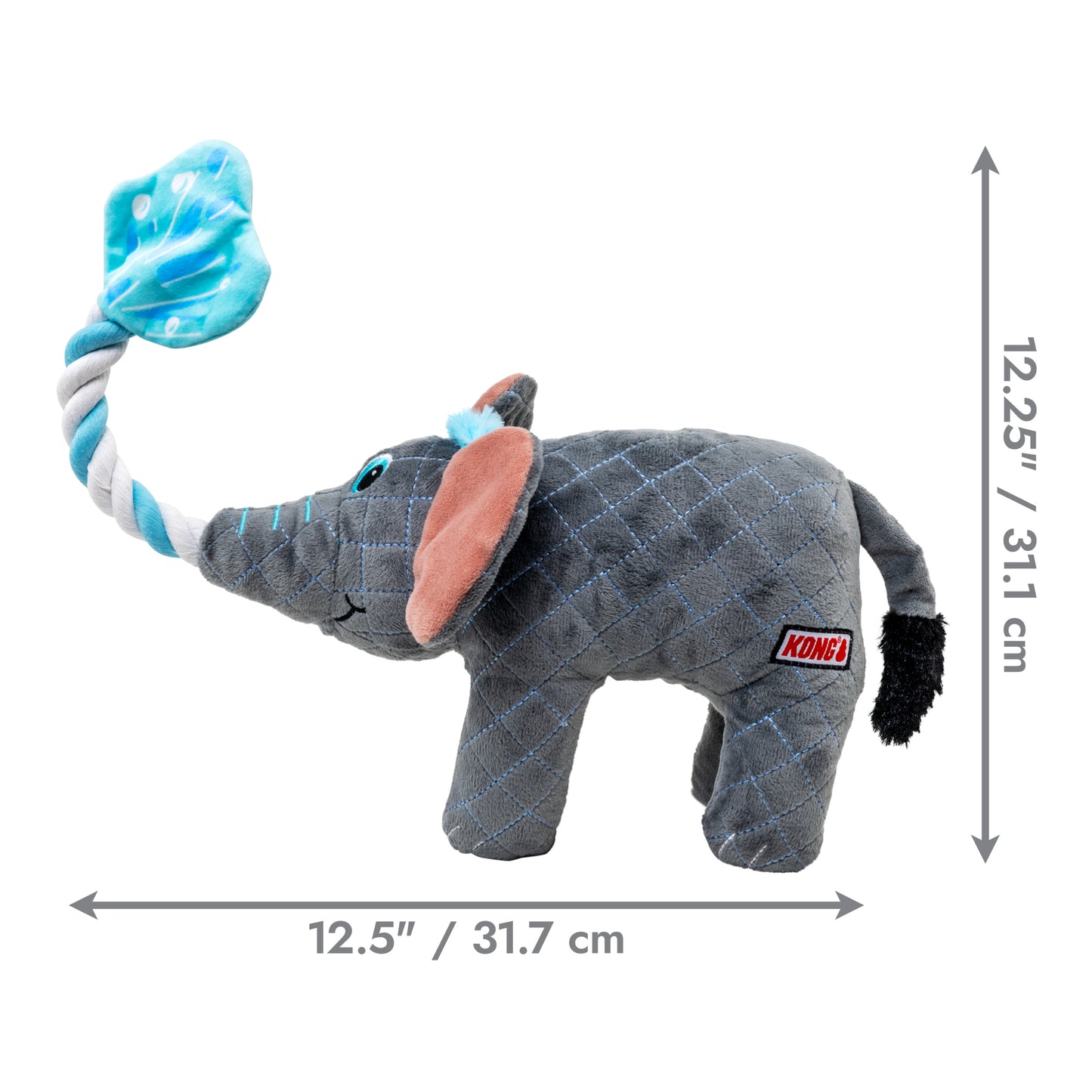 KONG Bendeez Elephant & Snail Large Plush Dog Toys