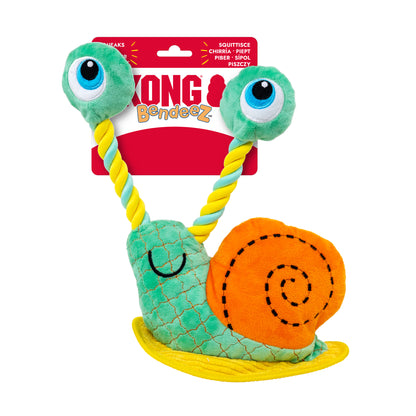 KONG Bendeez Elephant & Snail Large Plush Dog Toys
