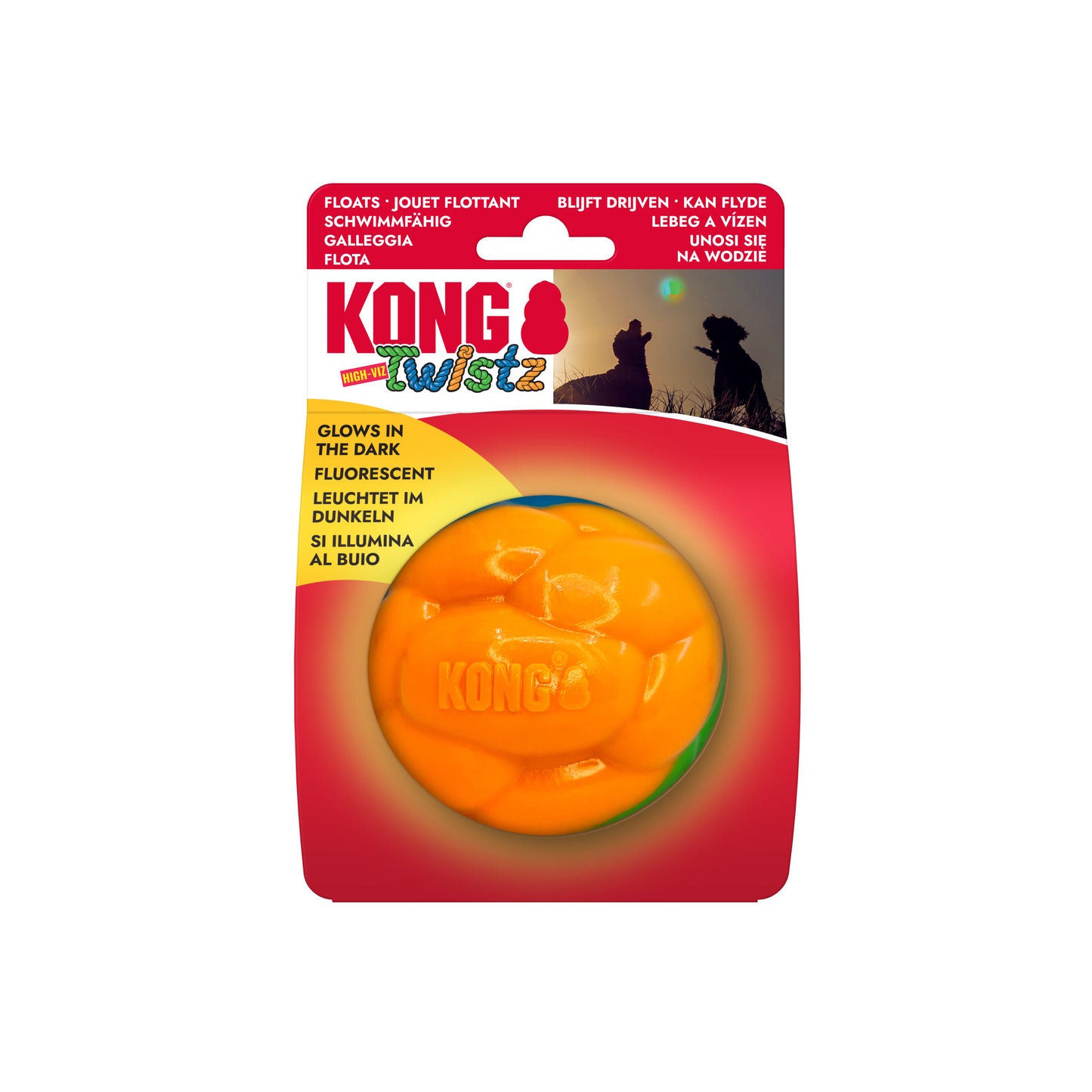KONG High-Viz Range - Glow In The Dark Dog Toys
