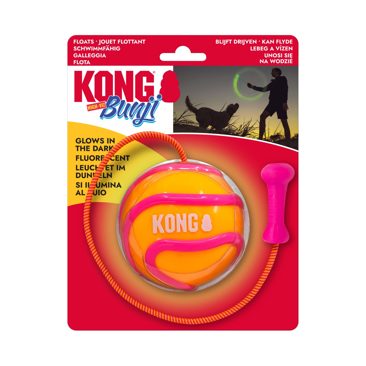 KONG High-Viz Range - Glow In The Dark Dog Toys
