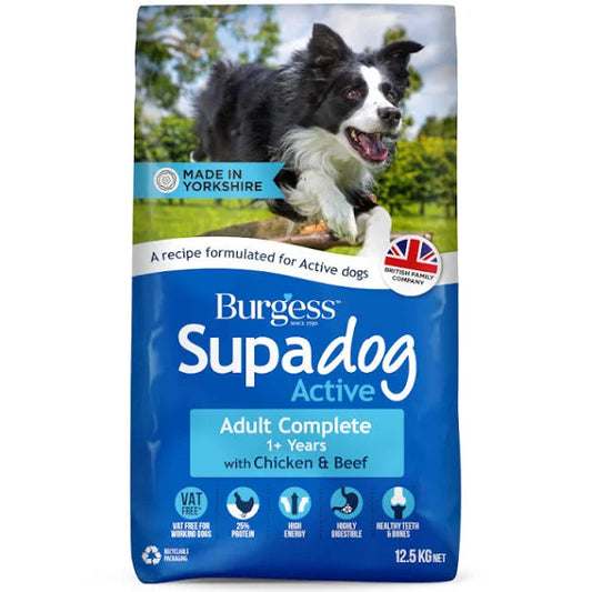 Burgess Supadog Active Chicken & Beef 12.5kg