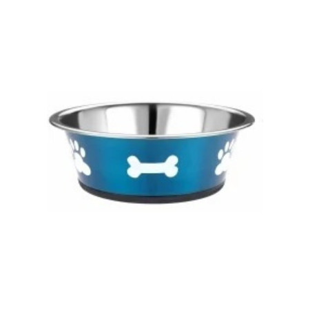 Classic Posh Paws Stainless Steel Dog Bowls - 900ml, 1600ml & 2500ml