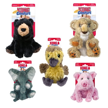 KONG Comfort Kiddos & Comfort Tykes Dog Toys with Removable Squeaker