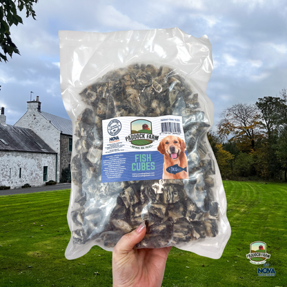 Fish Skin Cubes 2cm (Natural Dog Treats)