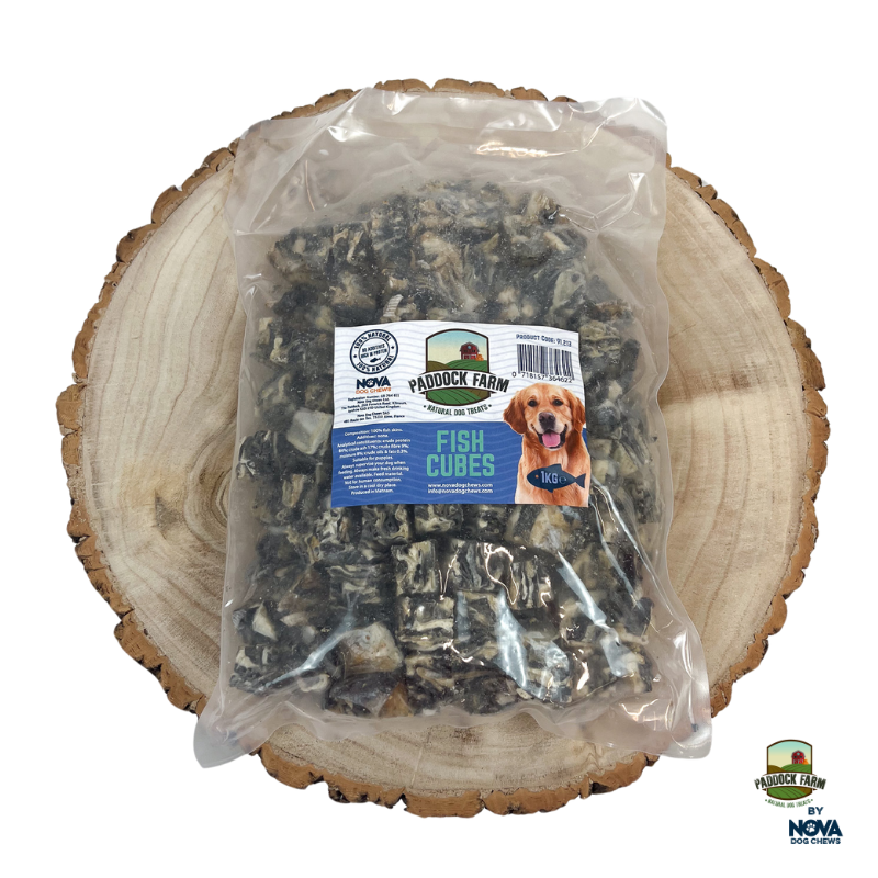 Fish Skin Cubes 2cm (Natural Dog Treats)