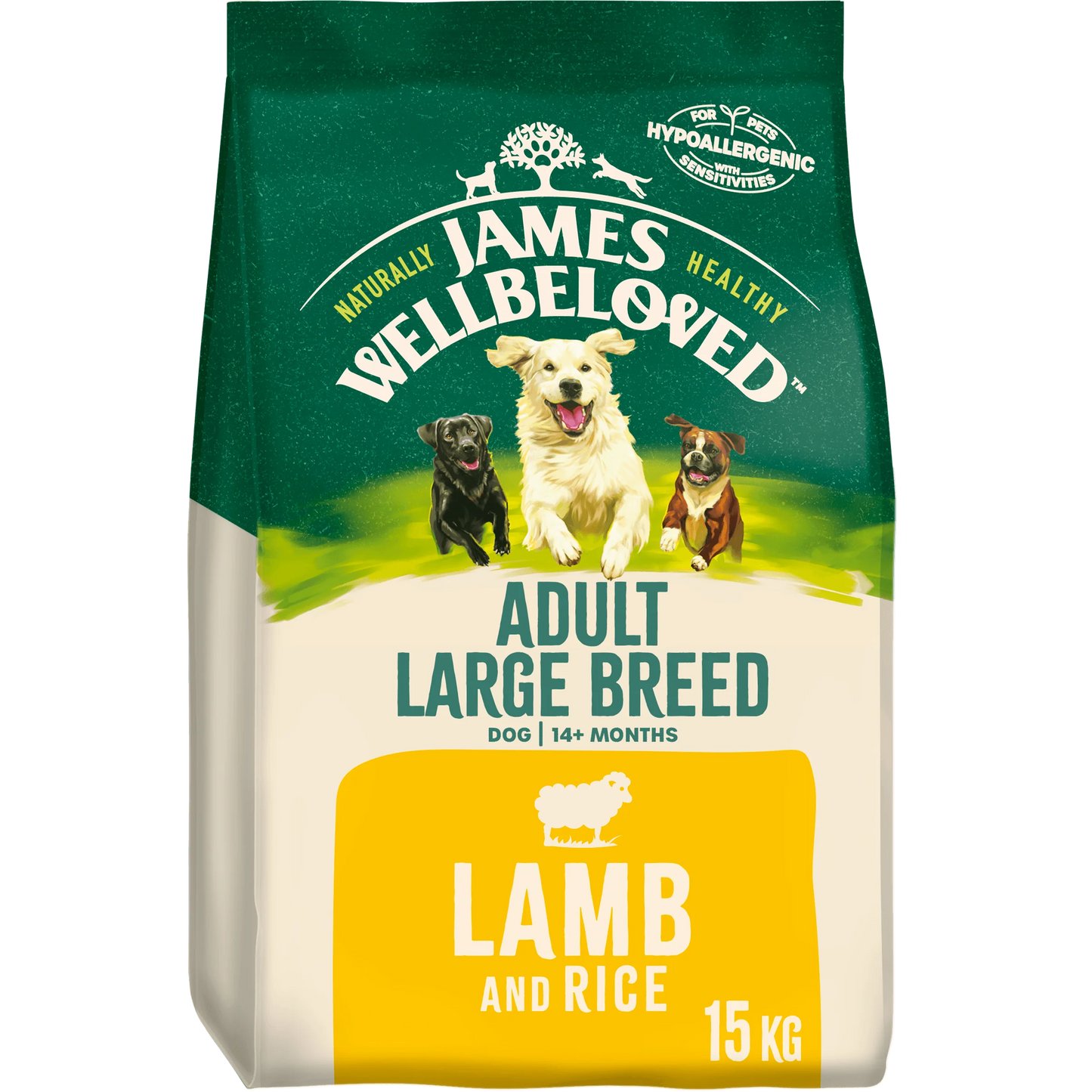 James Wellbeloved Large Breed Lamb & Rice 15kg