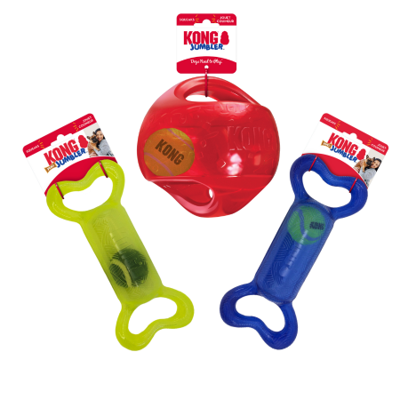 KONG Jumbler Ball & KONG Jumbler Tug - 4 Colours
