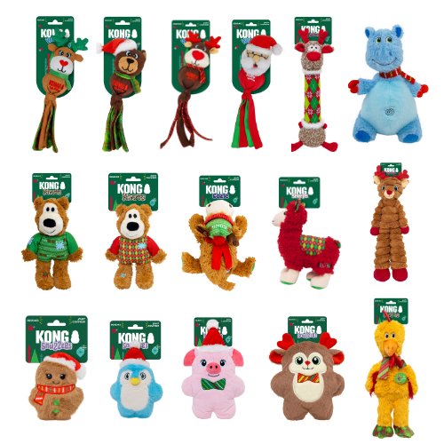 KONG Christmas Holiday Plush Soft Dog Toys