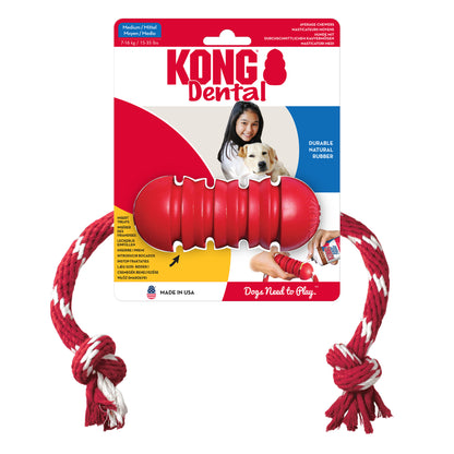 KONG Squeezz Dental Stick & KONG Dental with Rope Toys