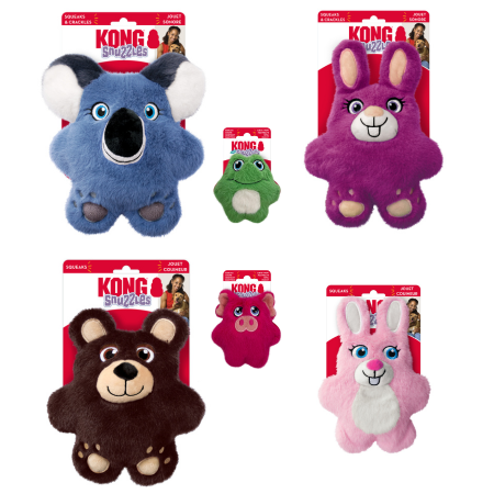 KONG Snuzzles - 6 Characters, 3 Sizes