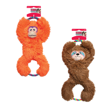 KONG Tuggz Monkey & Sloth Plush & Rope Dog Toys