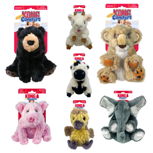 KONG Comfort Kiddos & Comfort Tykes Dog Toys with Removable Squeaker