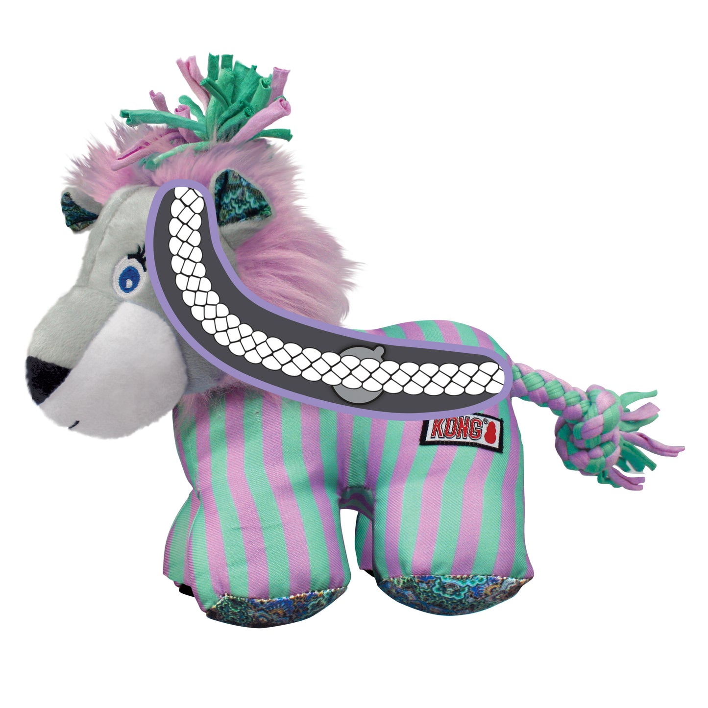 KONG Knots Carnival Elephant & Lion Soft Dog Toys