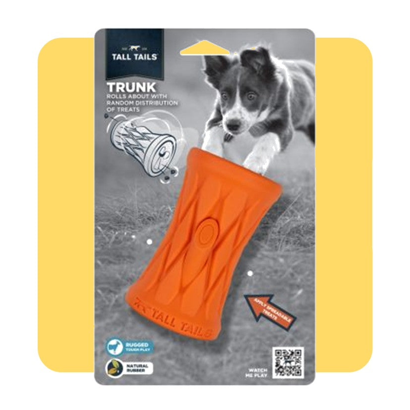Tall Tails Natural Rubber Tree Trunk - Treat Dispenser - 5"