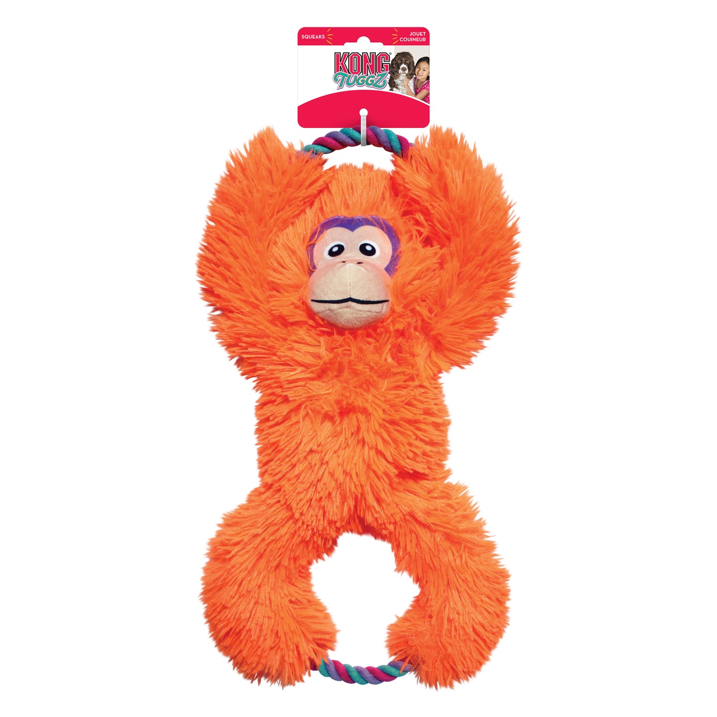 KONG Tuggz Monkey & Sloth Plush & Rope Dog Toys