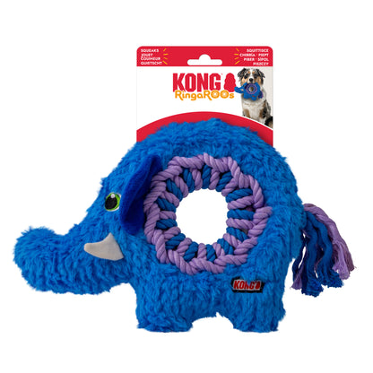 KONG Ringaroo Elephant & Pig Plush Rope Toys