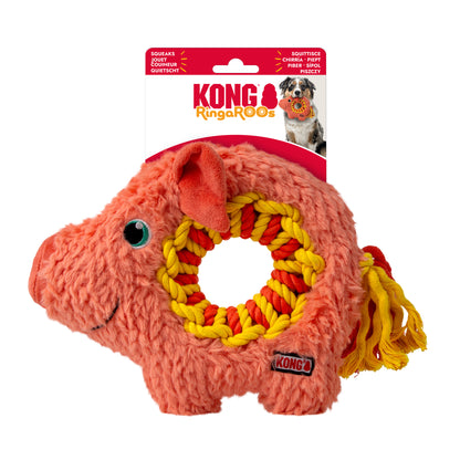 KONG Ringaroo Elephant & Pig Plush Rope Toys