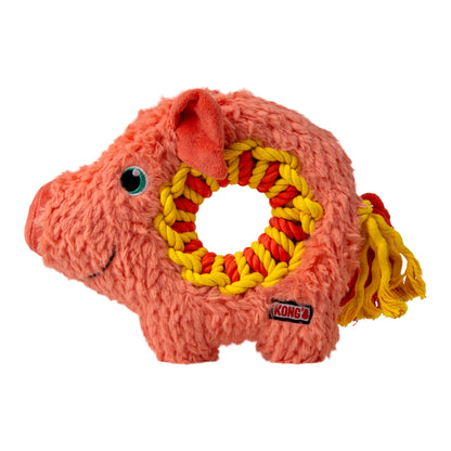 KONG Ringaroo Elephant & Pig Plush Rope Toys