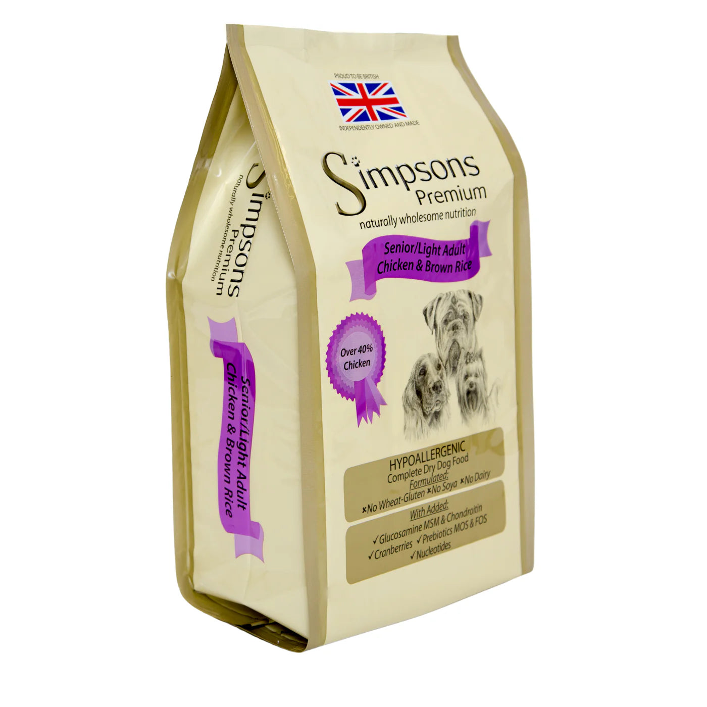 Simpsons Premium Senior/Light Chicken & Brown Rice 12kg