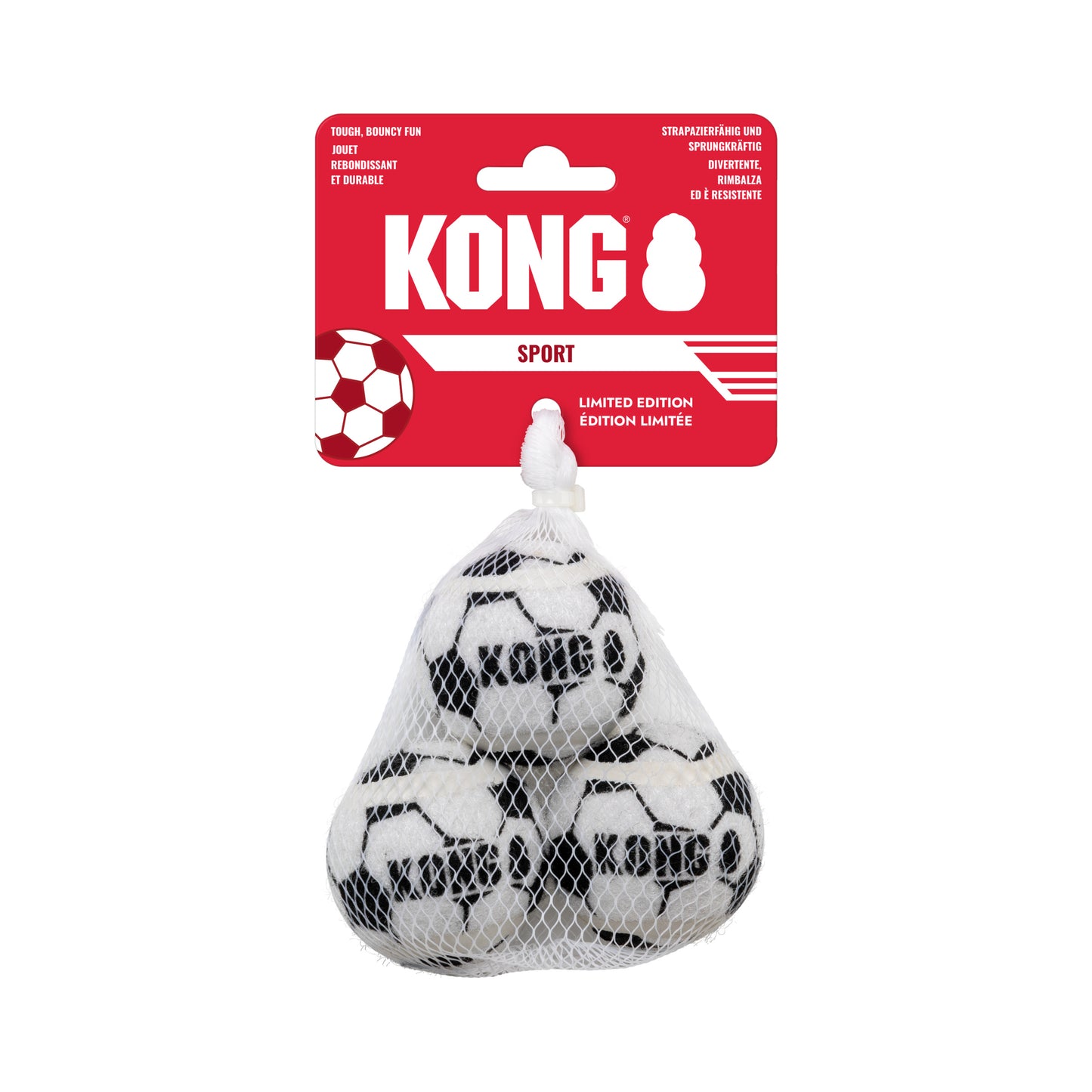 KONG Wild Knots Sports England Bears & Sport Soccer Balls, 4 Sizes World Cup 2026 Limited Edition