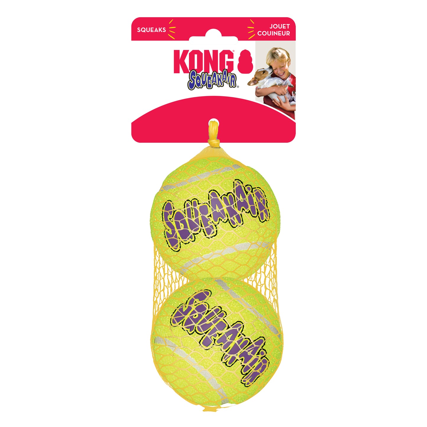 KONG Squeakair Balls, 4 Sizes plus Squeakair Ball with Rope