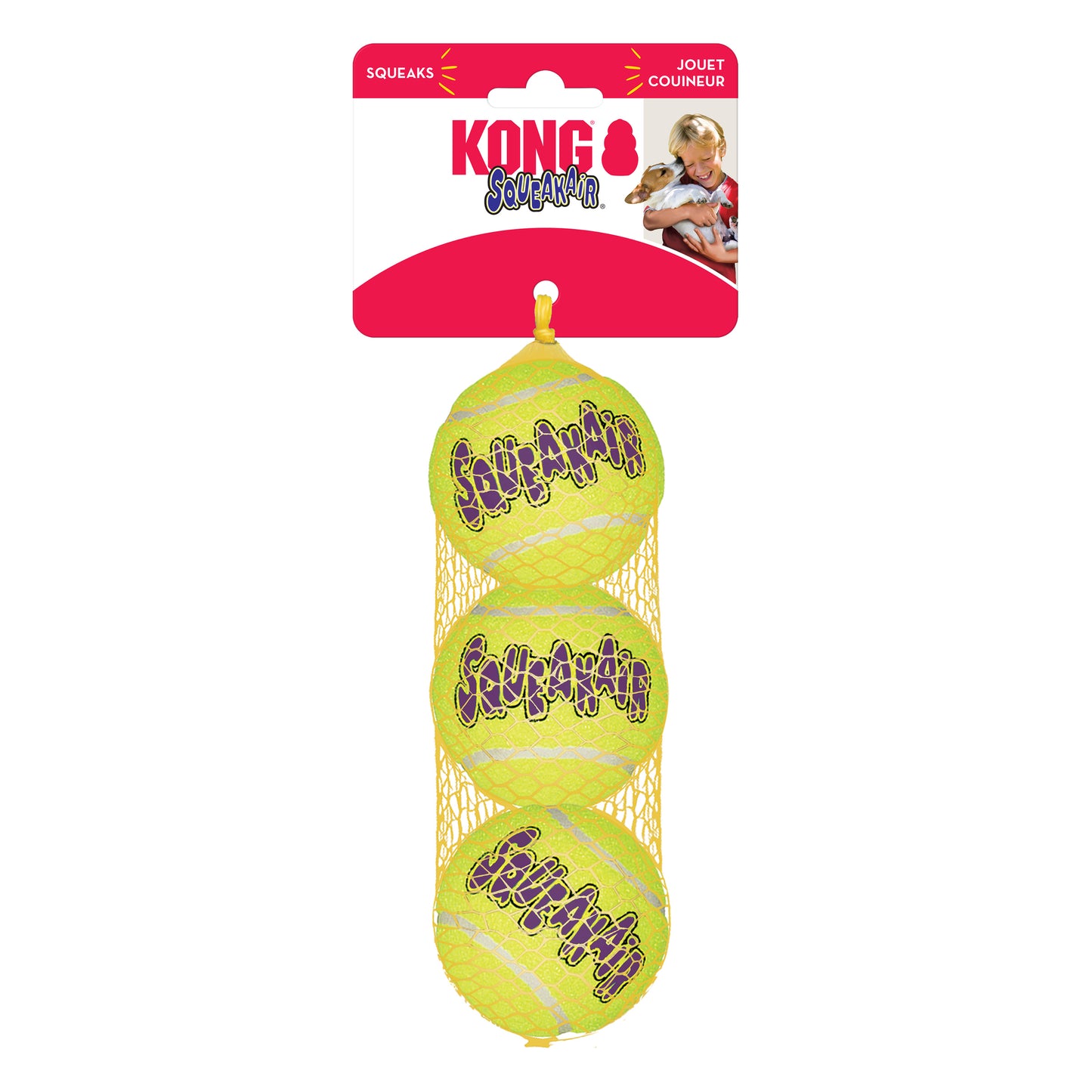 KONG Squeakair Balls, 4 Sizes plus Squeakair Ball with Rope