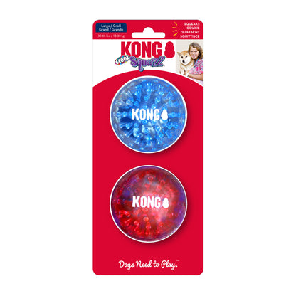 KONG Squeezz Action Balls & KONG Squeezz Geodz Balls