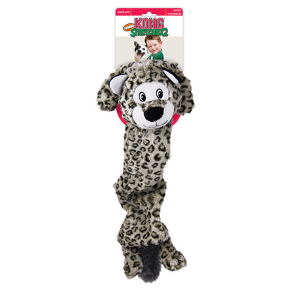 KONG Stretchezz Jumbo Tiger & Snow Leopard Plush Dog Toys