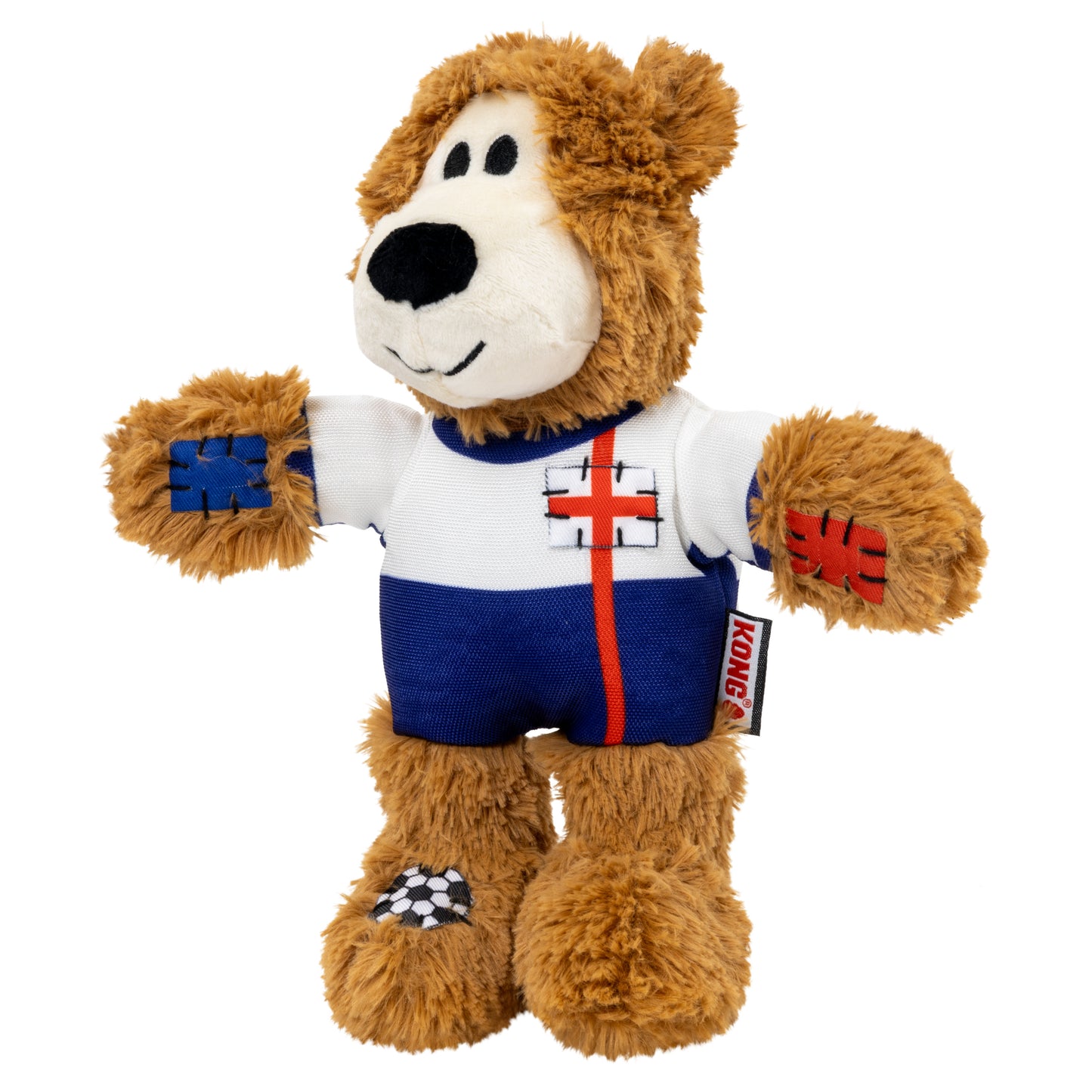 KONG Wild Knots Sports England Bears & Sport Soccer Balls, 4 Sizes World Cup 2026 Limited Edition