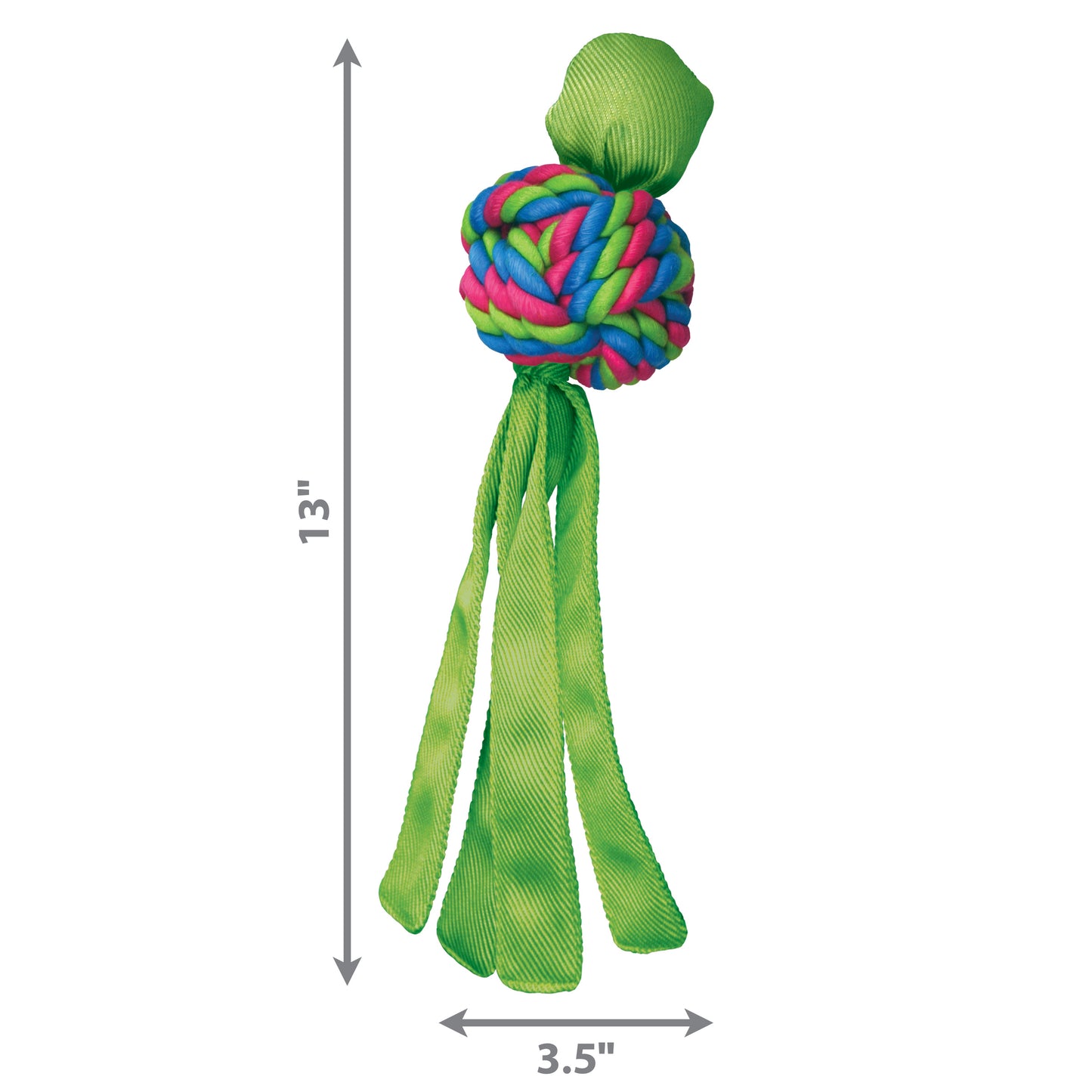 KONG Wubba Weaves - 2 Sizes, 3 Colours Dog Toy