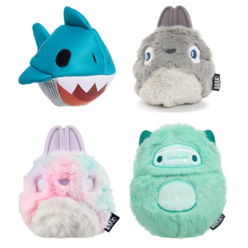 BARK Aurora Beast, Great White Dwight, Hare Raiser, Hippie Hopper - Super Chewer - 2 in 1 Dog Toys