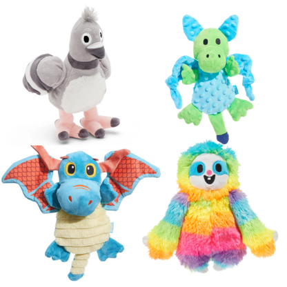 BARK Flappin' Flossie, Grimbold The Dragon, Good Vibes Gary & Humbert The Dragon Plush Dog Toys