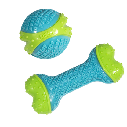 KONG CoreStrength Ball & Bone - Reinforced For Extra Toughness - 2 Sizes